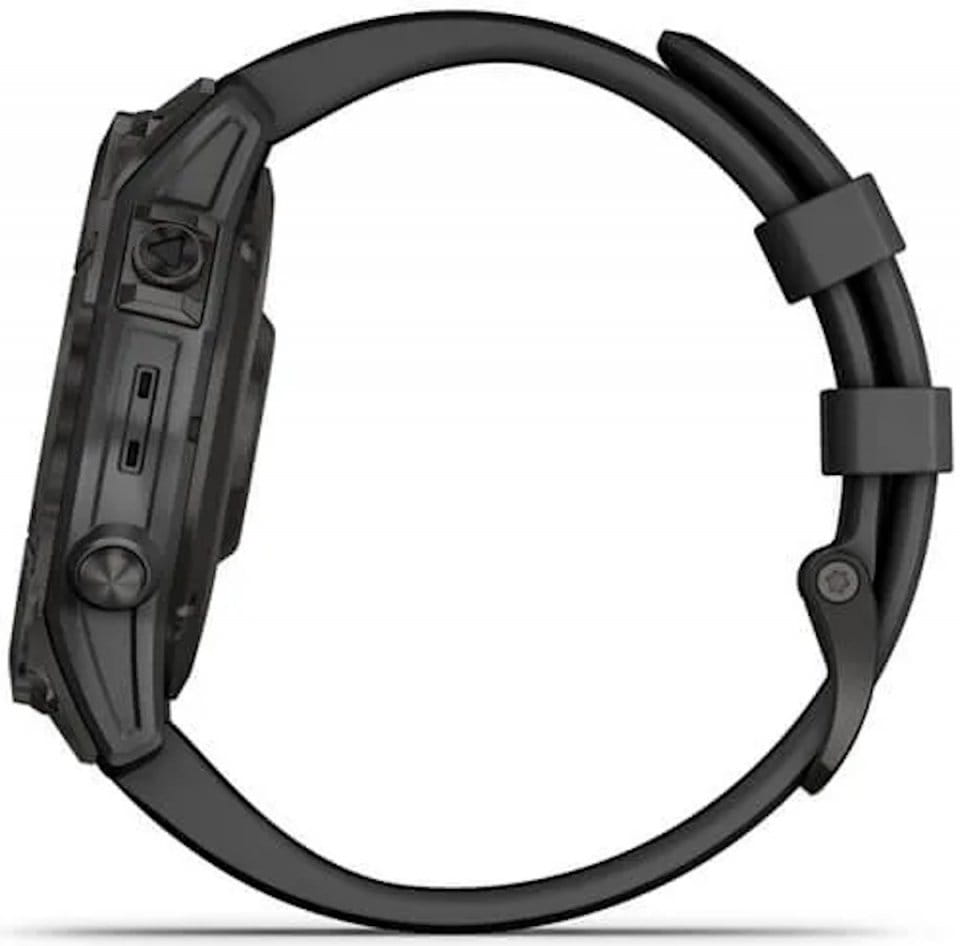 Relógio Garmin fenix 7 PRO Sapphire Solar, Titan Carbon Gray DLC/ Black Silicone Band