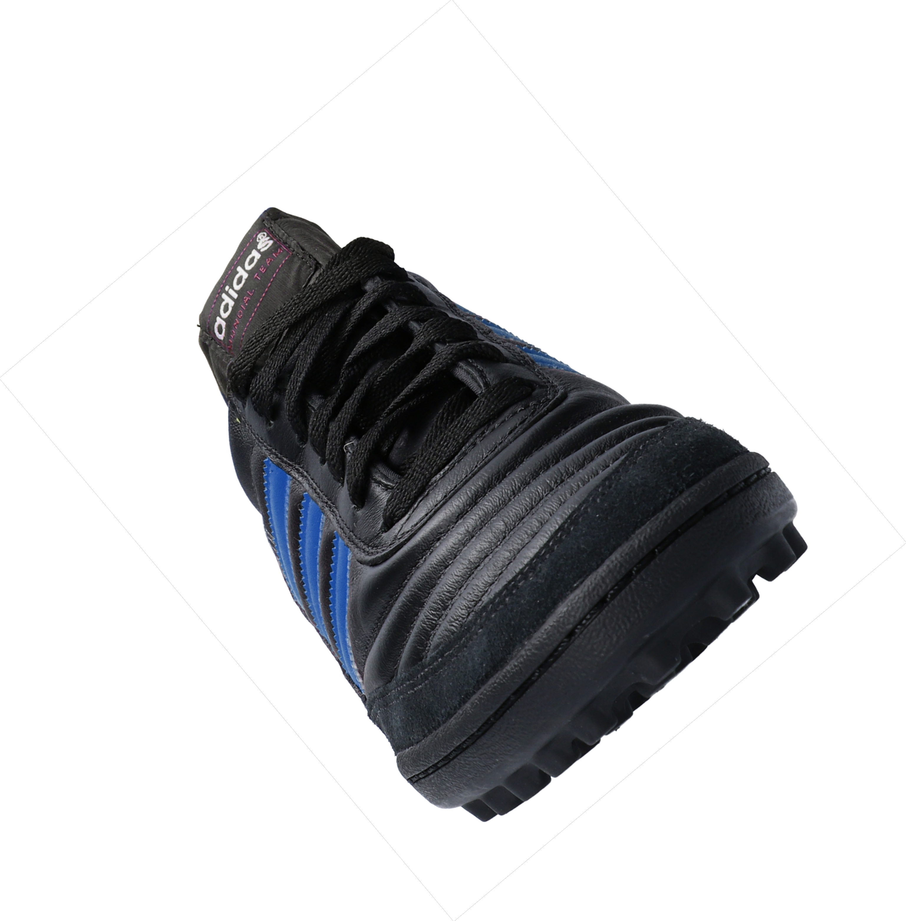 Ποδοσφαιρικά παπούτσια adidas Mundial Team TF Blue Stripes Schwarz