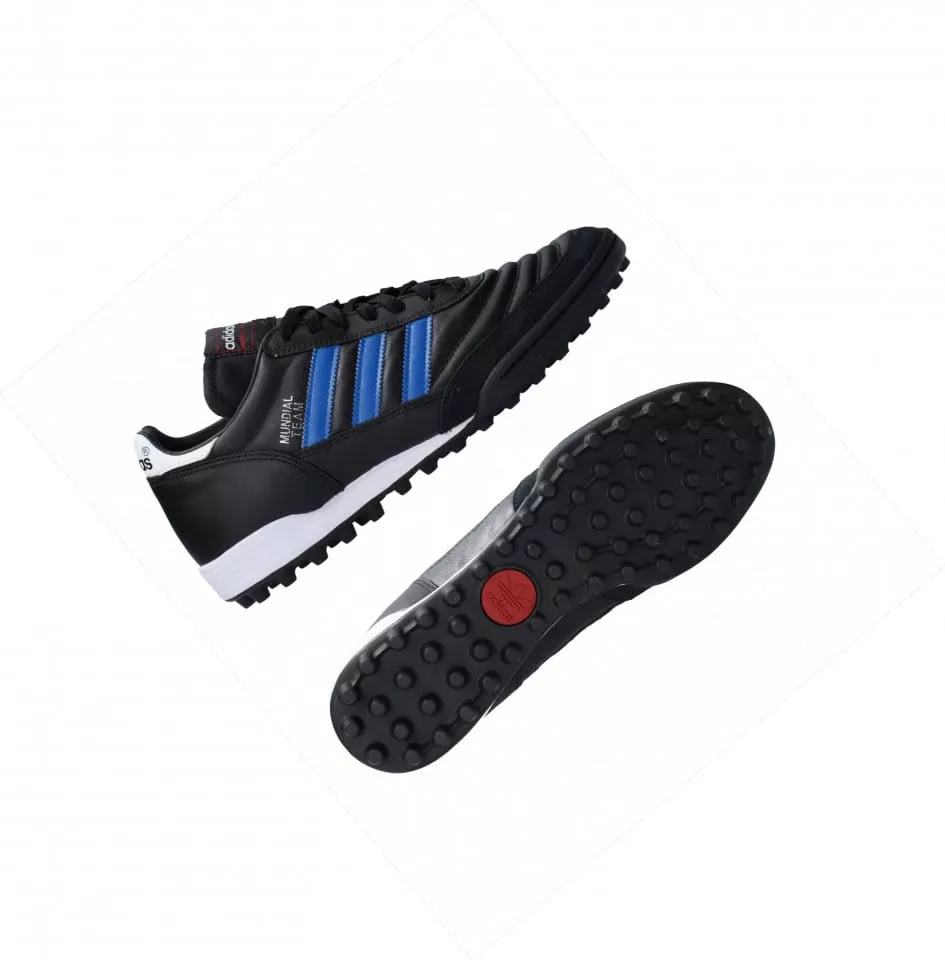 Buty piłkarskie adidas Mundial Team TF Blue Stripes Schwarz