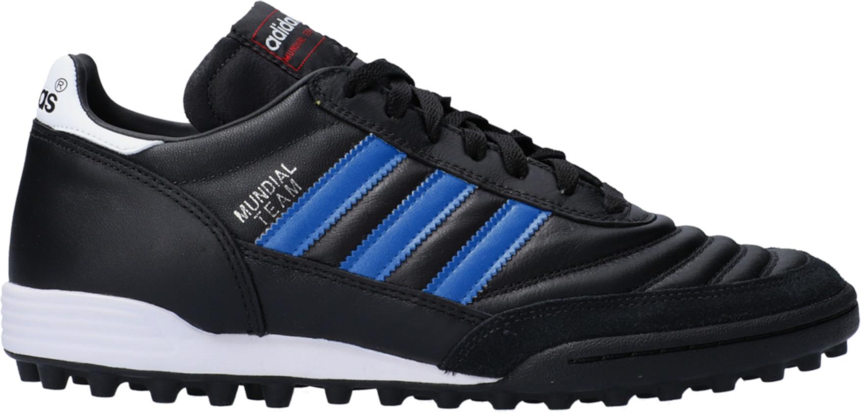 Voetbalschoenen adidas Mundial Team TF Blue Stripes Schwarz