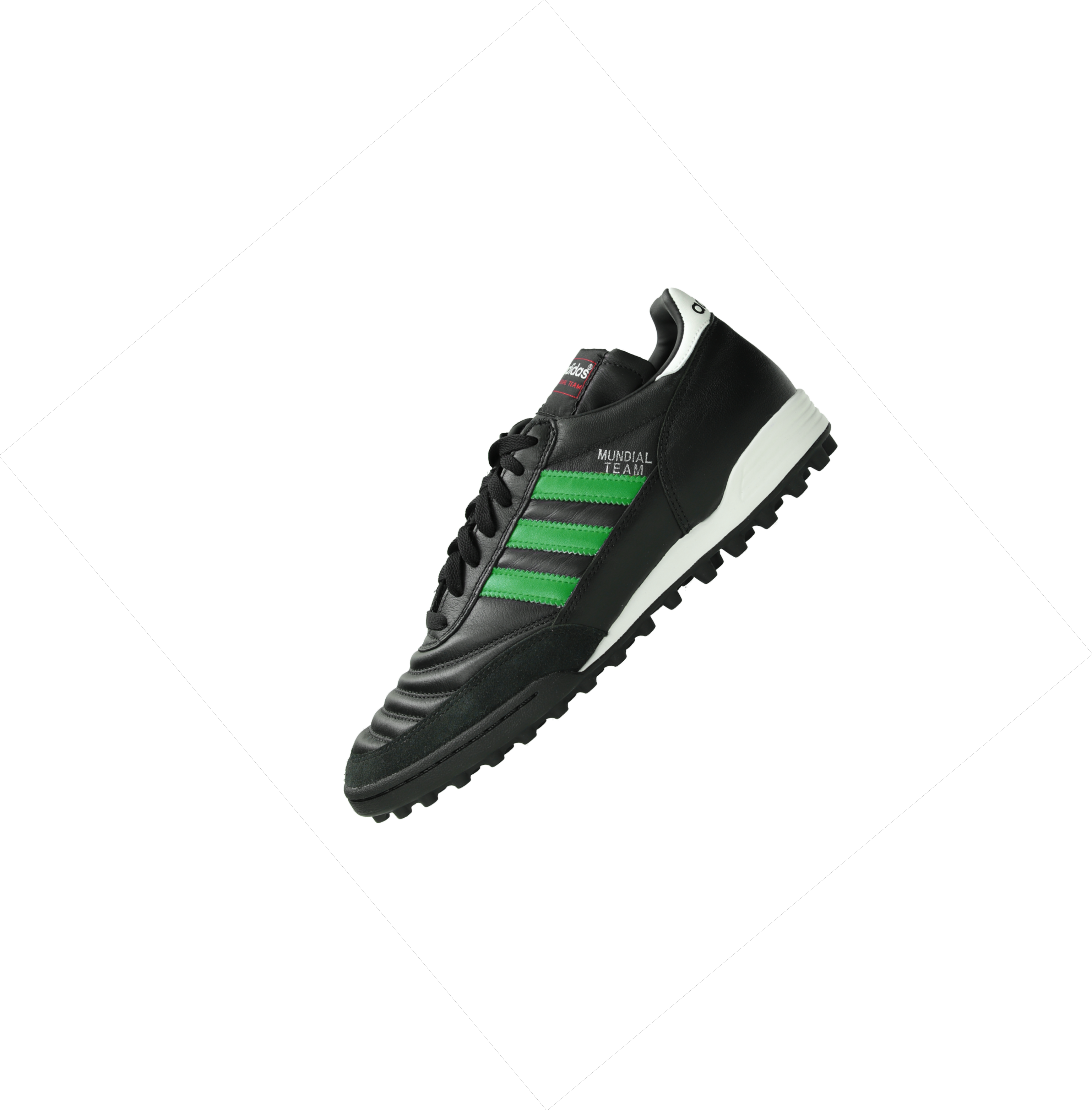 Football shoes adidas Mundial Team TF Green Stripes Schwarz