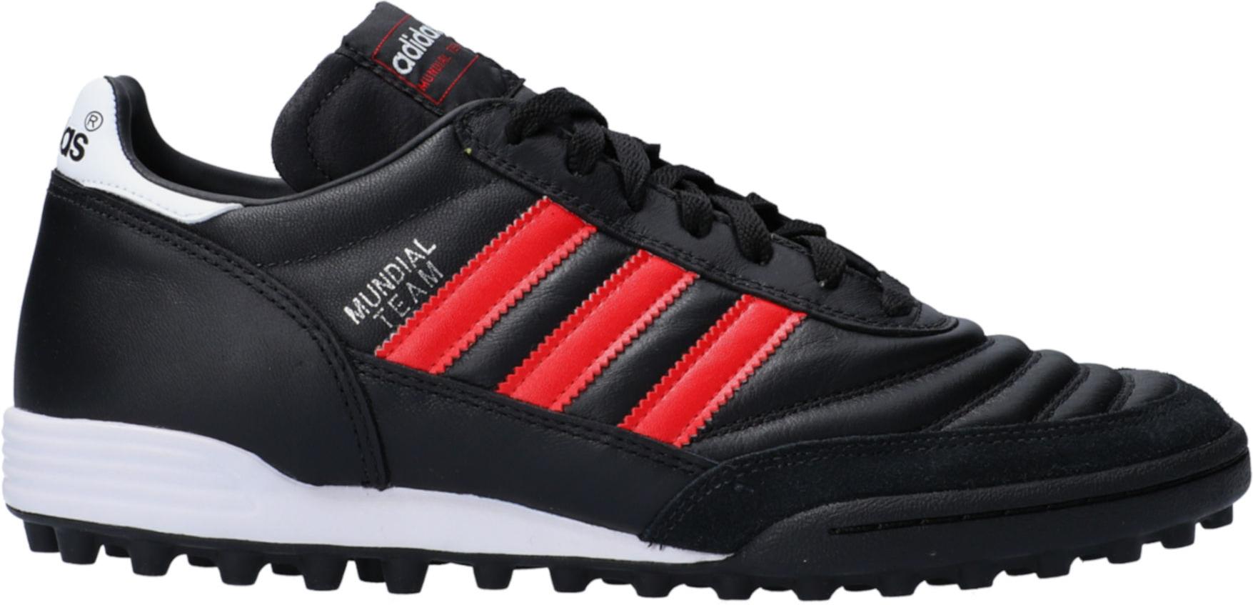 Voetbalschoenen adidas Mundial Team TF Red Stripes Schwarz