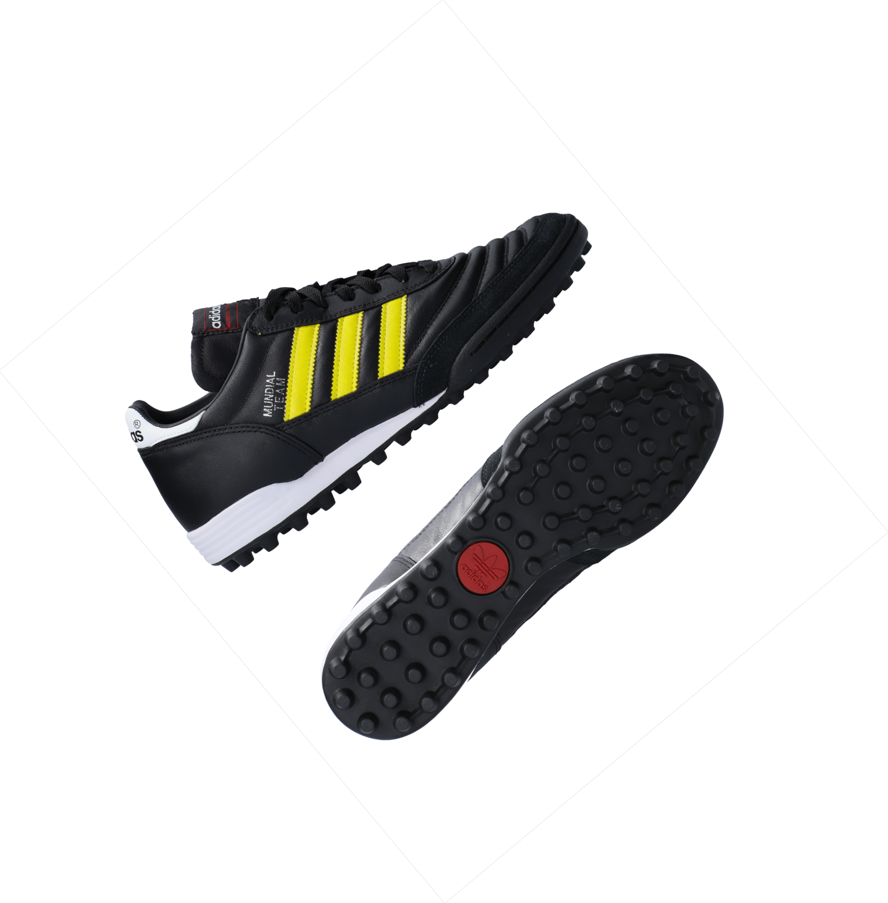 Футболни обувки adidas Mundial Team TF Yellow Stripes Schwarz