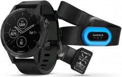 Garmin fenix5 Plus Sapphire Black, Black Band, Performer TRI Bundle