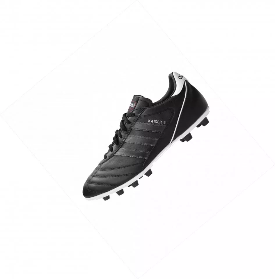 Chuteiras de futebol adidas Kaiser 5 Liga FG Black Stripes Schwarz