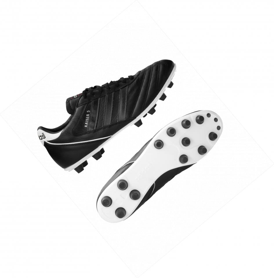 adidas Kaiser 5 Liga FG Black Stripes Schwarz Futballcipő