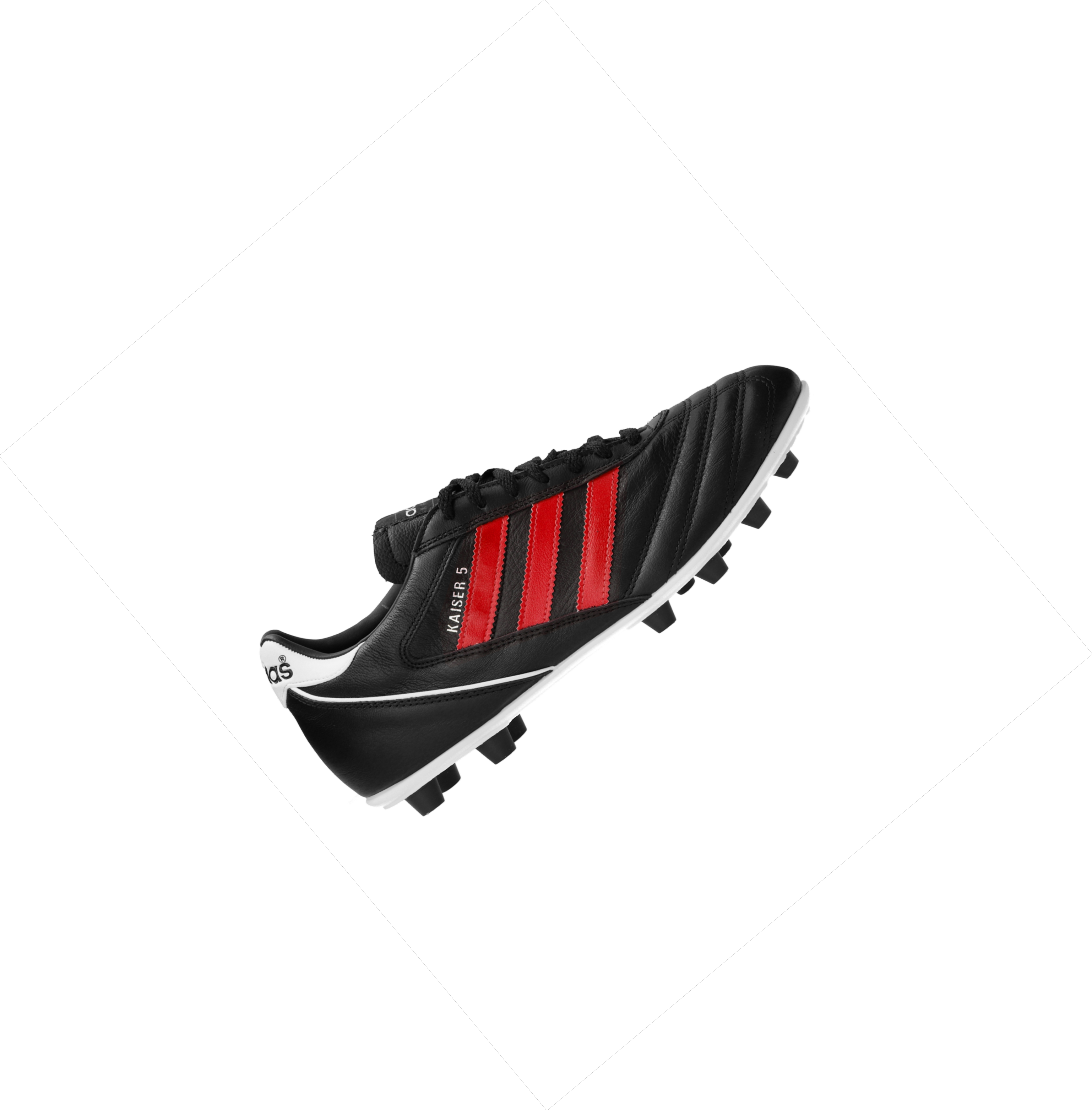 Football shoes adidas Kaiser 5 Liga FG Red Stripes Schwarz
