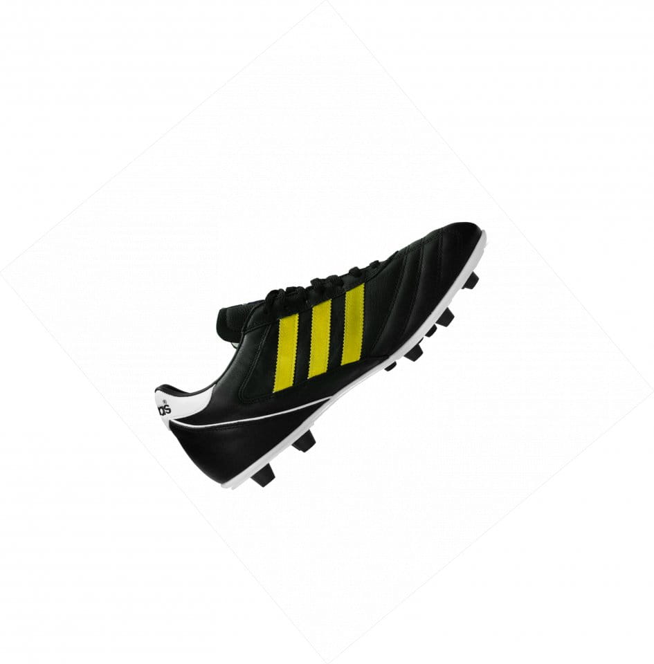 adidas Kaiser 5 Liga FG Yellow Stripes Schwarz Futballcipő