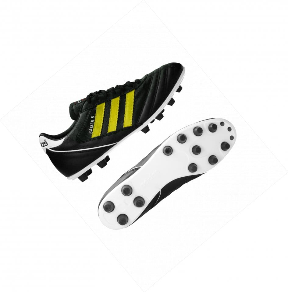 adidas Kaiser 5 Liga FG Yellow Stripes Schwarz Futballcipő