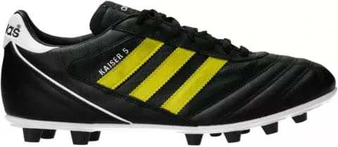 Arbitraje monigote de nieve zapatilla Botas de fútbol adidas Kaiser 5 Liga FG Yellow Stripes Schwarz -  11teamsports.es