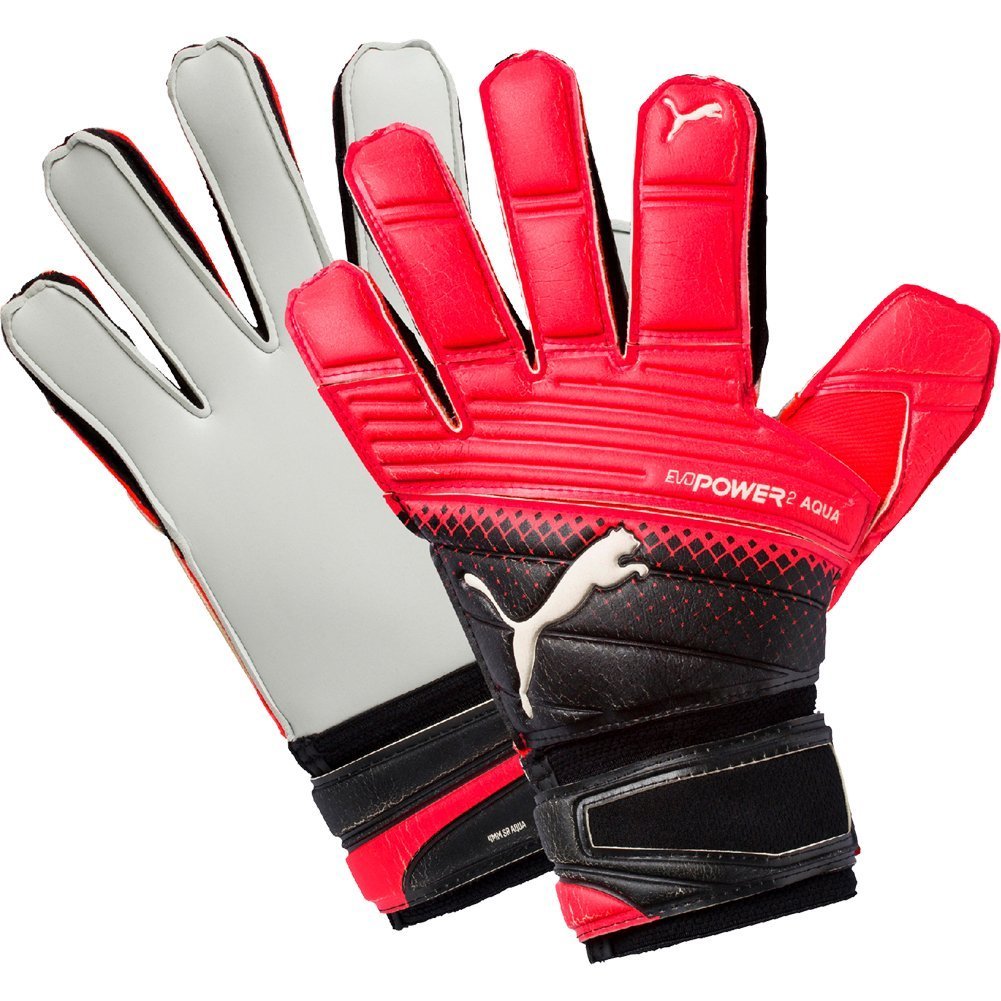 Goalkeeper's gloves Puma evoPOWER Grip 2.3 AQUA Black-Red Bl