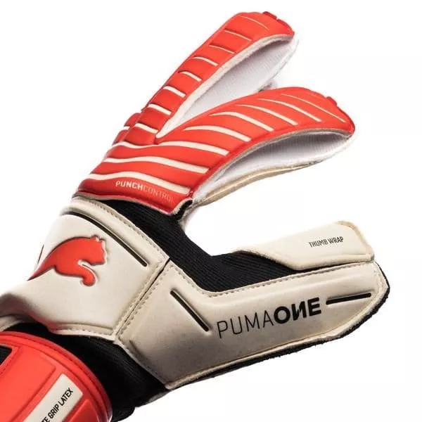Brankárske rukavice Puma One Grip 17.2 RC White-Red Bla