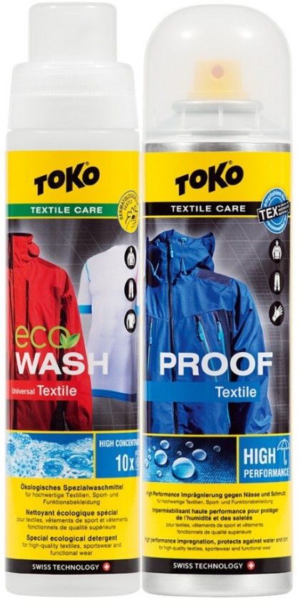 Impregnační sprej na oděvy Toko Duo Pack, Textile Proof & Textile Wash 250 ml (2 kusy)