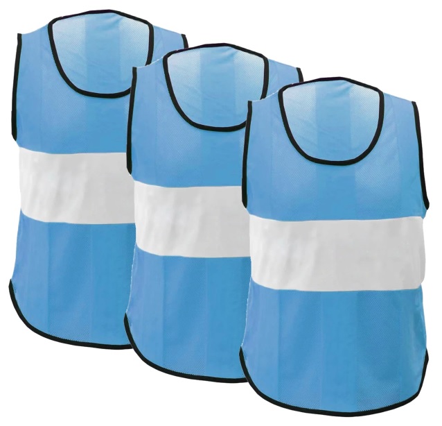 Leibchen Cawila Trainingsleibchen TEAM 3er Set Skyblue