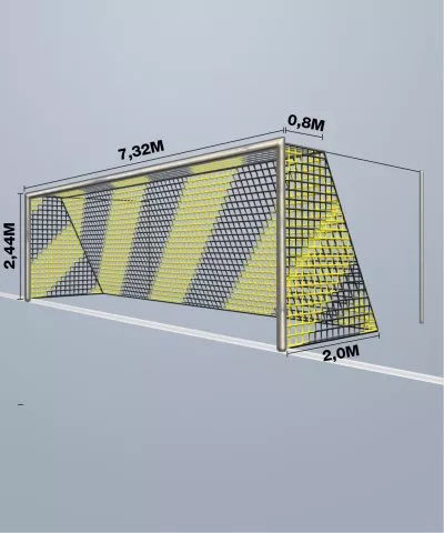 Cawila Net 7,50x2,50m Tiefe 2,0x2,0m