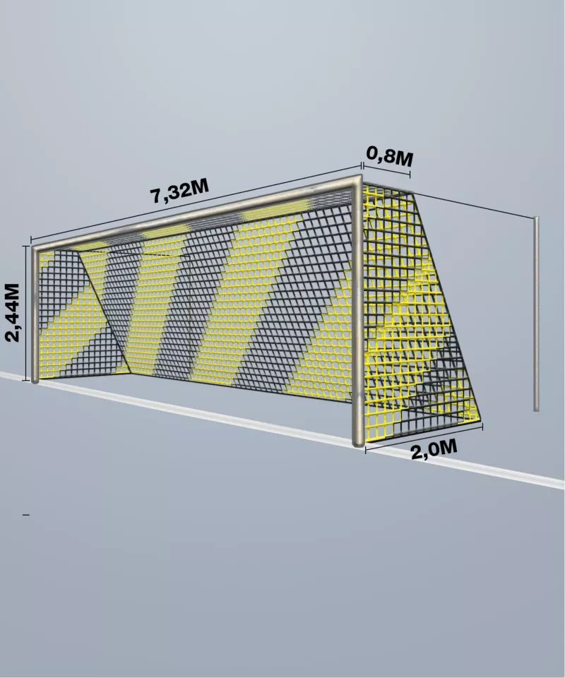 Mreža Cawila Net 7,50x2,50m Tiefe 2,0x2,0m