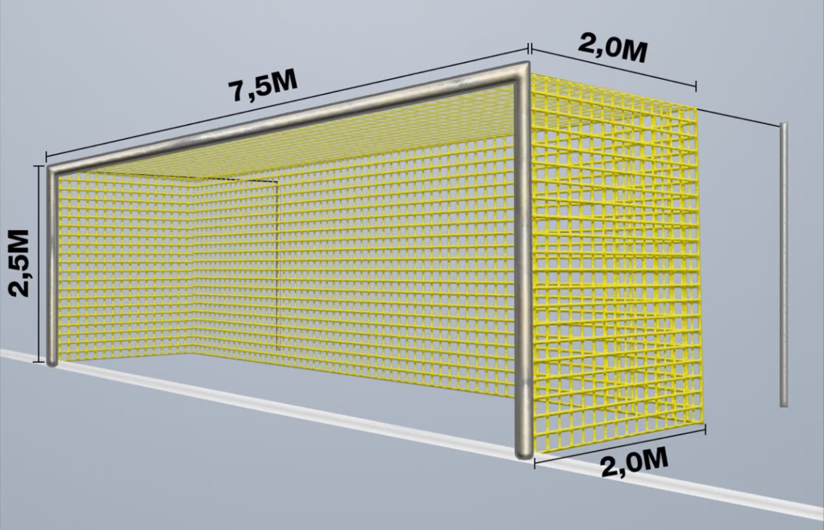 Mreža Cawila Net 7,50x2,50m Tiefe 2,0x2,0m