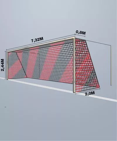 Cawila Net 7,50x2,50m Tiefe 2,0x2,0m