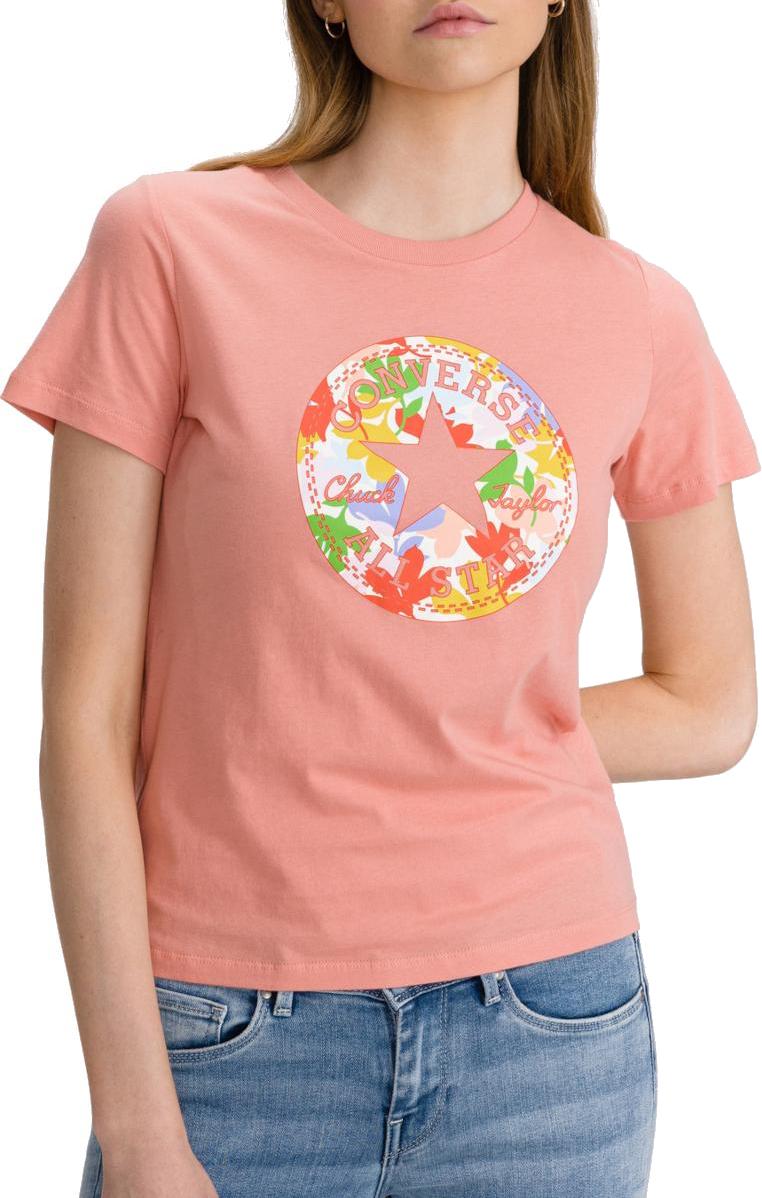 Tee-shirt Converse Converse Flower Chuck Patch Damen T-Shirt F651