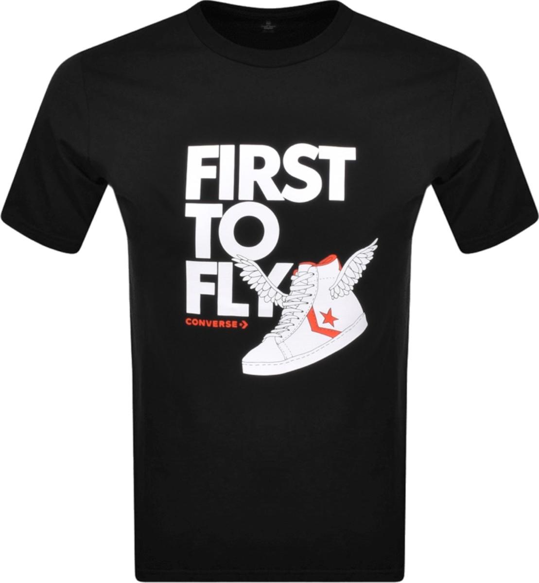 Tee-shirt Converse Converse First To Fly Back TEE M