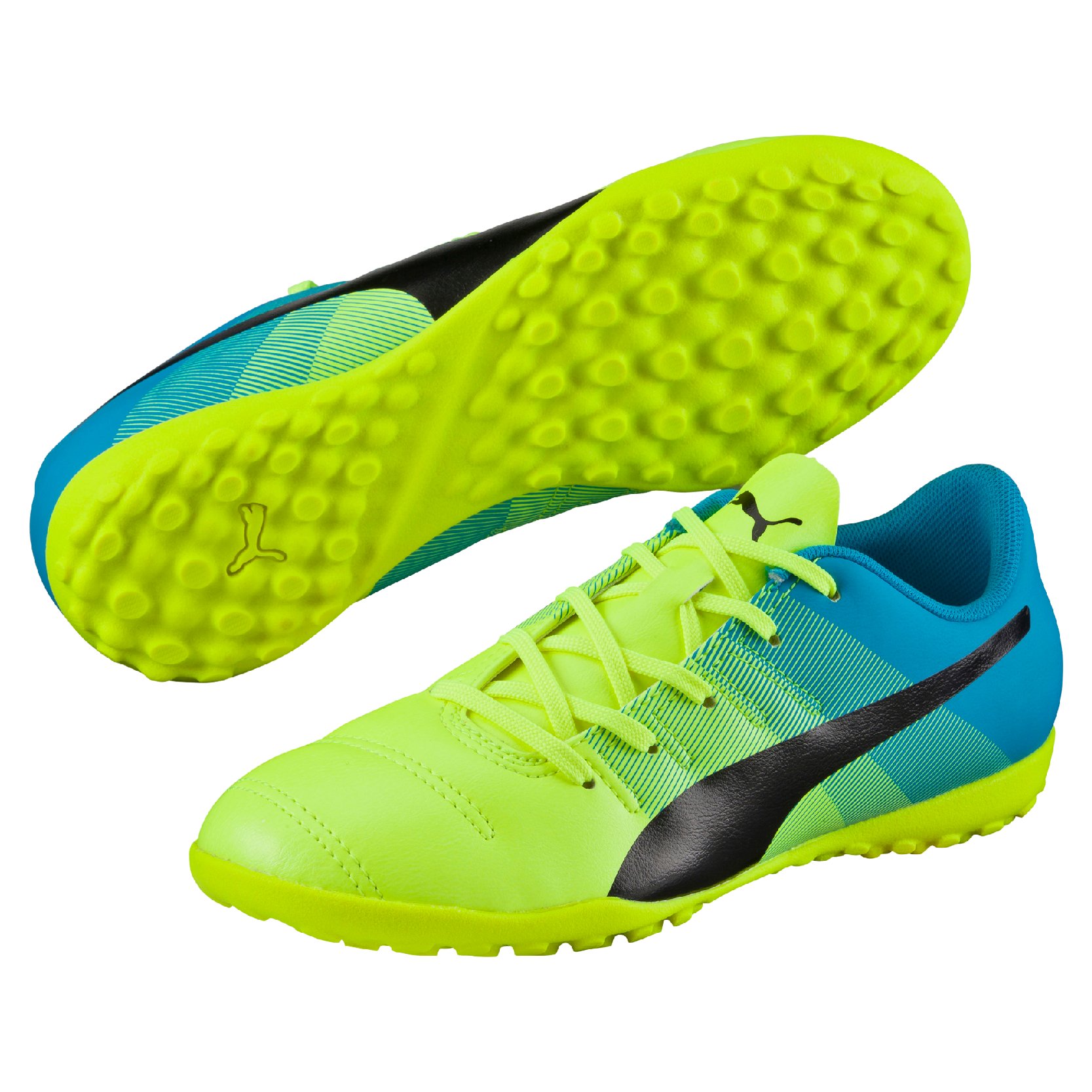 Kopačky Puma evoPOWER 4-3 TT Jr safety yellow-black-a