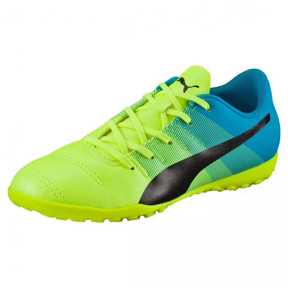 Kopačky Puma evoPOWER 4-3 TT Jr safety yellow-black-a