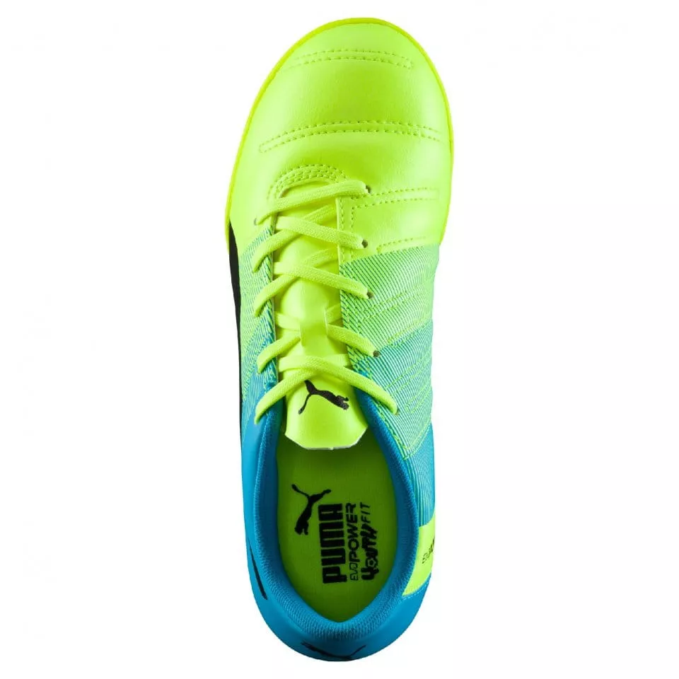 Kopačky Puma evoPOWER 4-3 TT Jr safety yellow-black-a