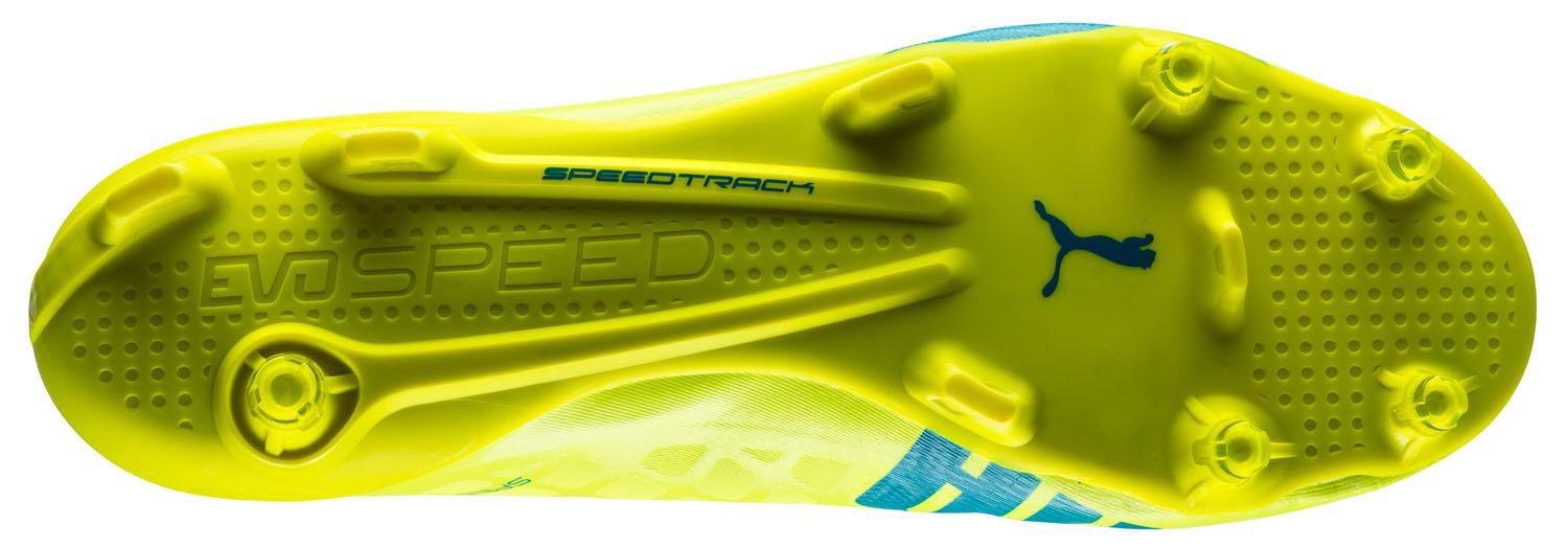 Football shoes Puma evoSPEED SL-S FG safety yellow-atomic bl