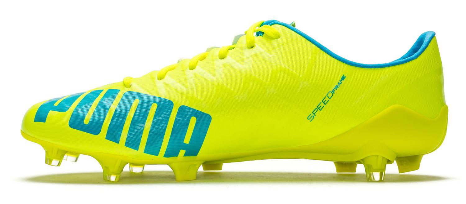 Football shoes Puma evoSPEED SL-S FG safety yellow-atomic bl