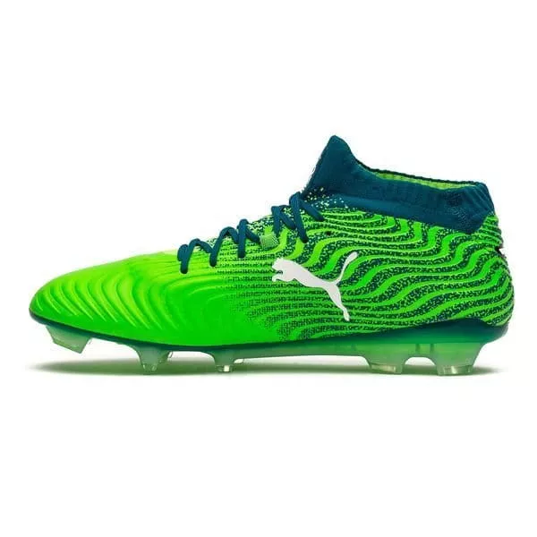 Football shoes Puma ONE 18.1 Syn FG Green Gecko- Wh - Top4Football.com