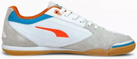 Pantofi de fotbal de sală Puma IBERO II Sala IT Halle Weiss Blau Orange F01