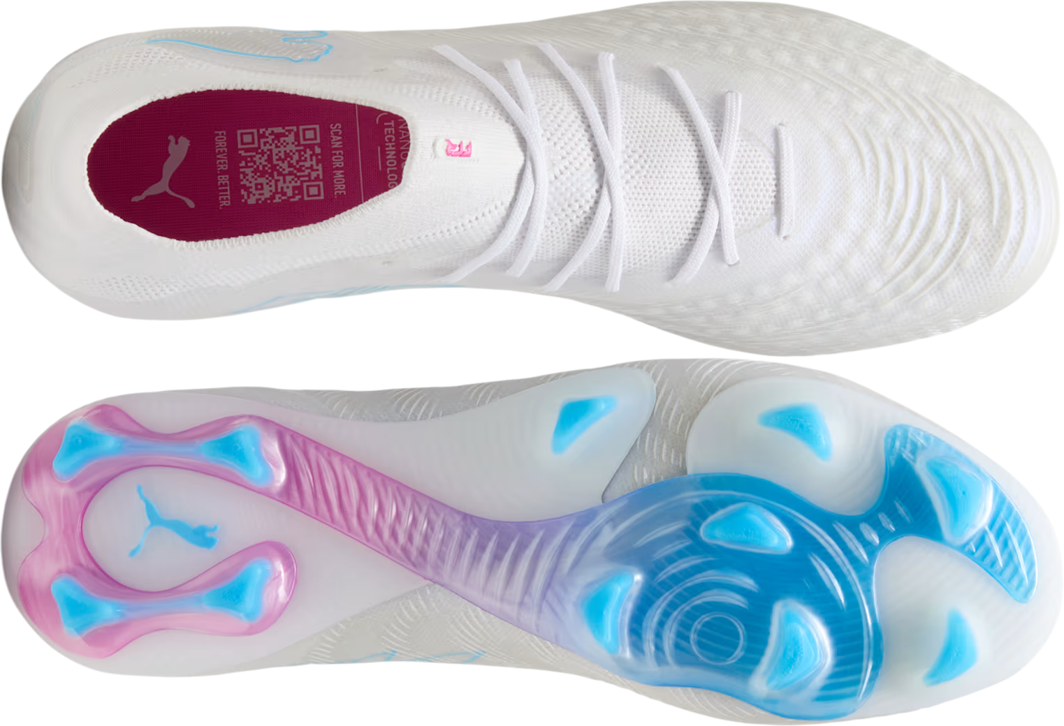 Puma Future 9 Ultimate White Firm Ground 'White Luminous Blue Luminous Pink' — foto 2