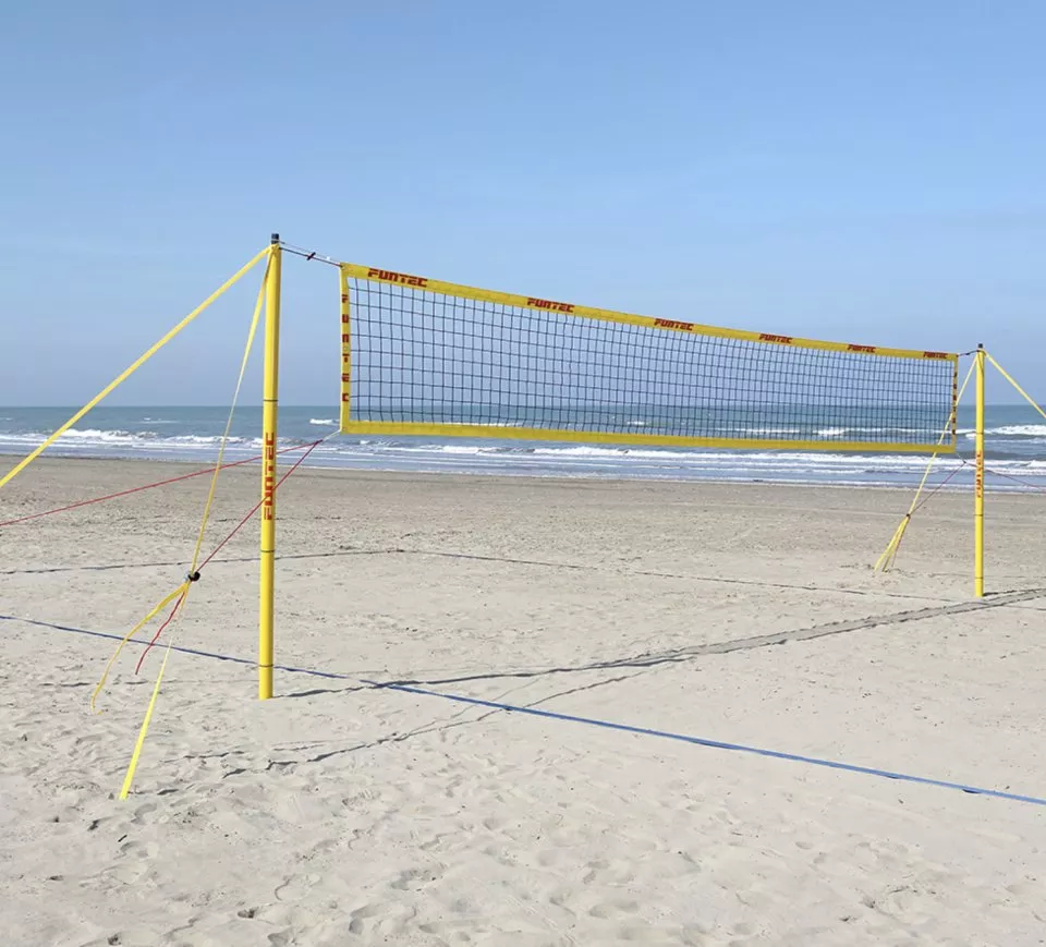 Set na plážový volejbal Funtec Beach Champ Set With Pro Beach Net 9,5 m