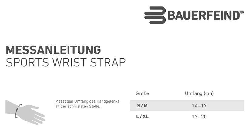 Bandaj pentru încheietura mâinii Bauerfeind SPORTS WRIST STRAP