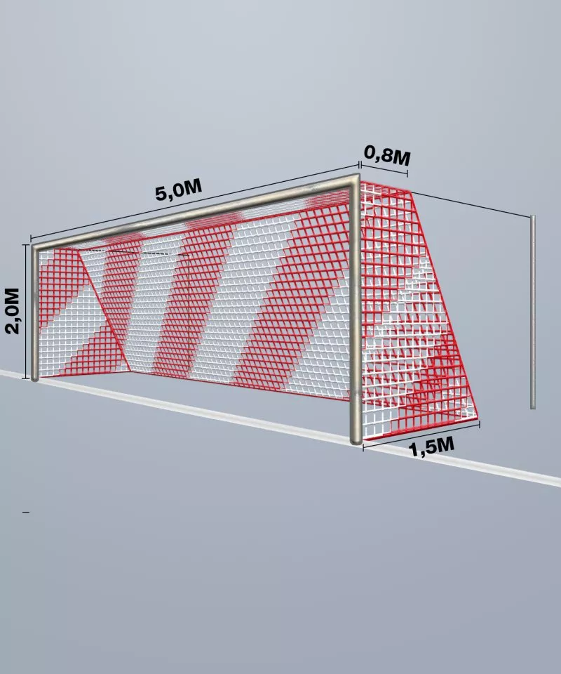 Cawila Goal Net 5,15x2,05m Depth 0,8x1,5m Mesh Size 12cm Strength 4mm | Háló