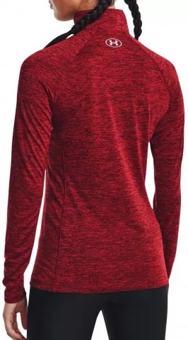 Långärmad T-shirt Under Armour Tech 1/2 Zip - Twist-RED