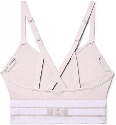 under armour training seamless longline bra in bright pink