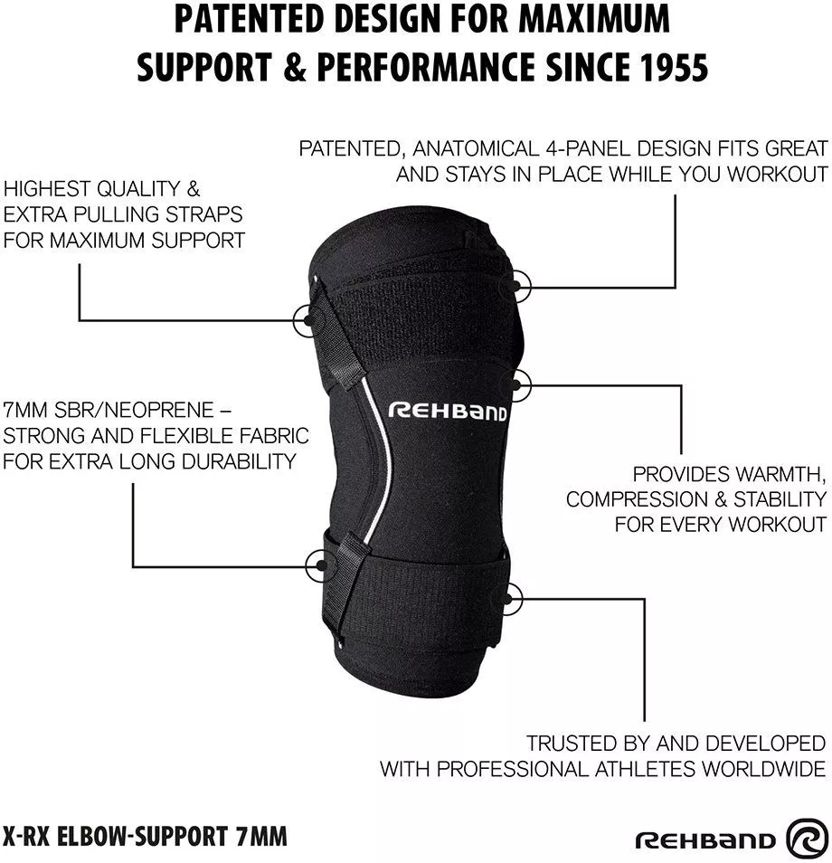 Albue bandage Rehband X-RX Elbow Support 7 mm Right