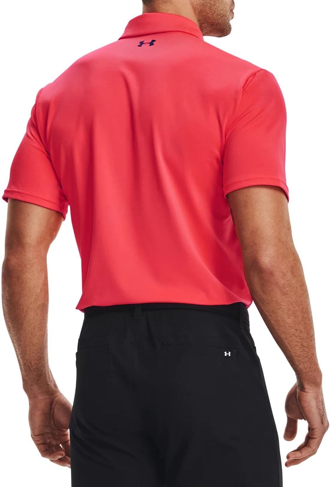 coral under armour polo