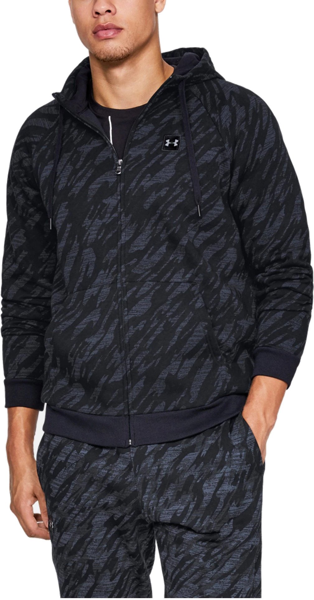 Hanorac cu gluga Under Armour RIVAL FLEECE CAMO FZ HOODIE