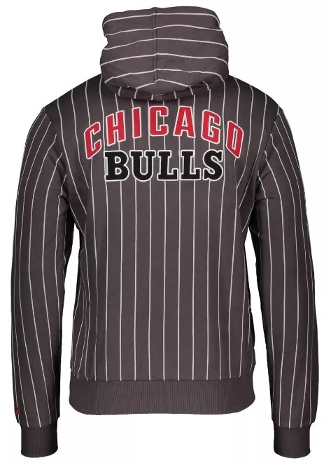 Φούτερ-Jacket με κουκούλα New Era Pinstripe Chicago Bulls Hoody Grau FGRH