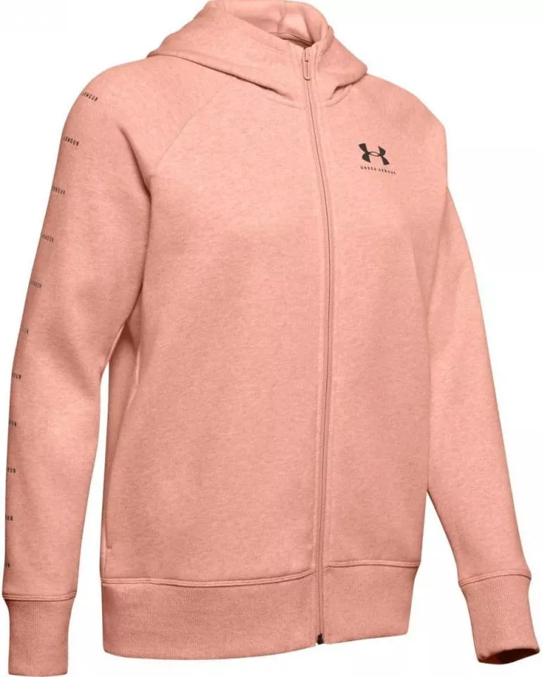 Mikina s kapucňou Under Armour RIVAL FLEECE SPORTSTYLE LC SLEEVE GRAPHIC FZ