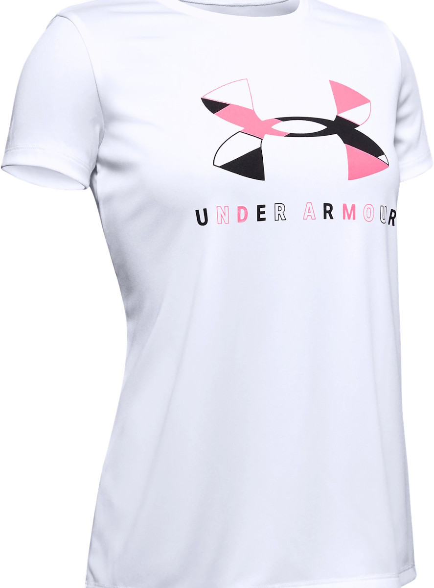 Under Armour - Girls Tech Graphic Big Logo T-Shirt