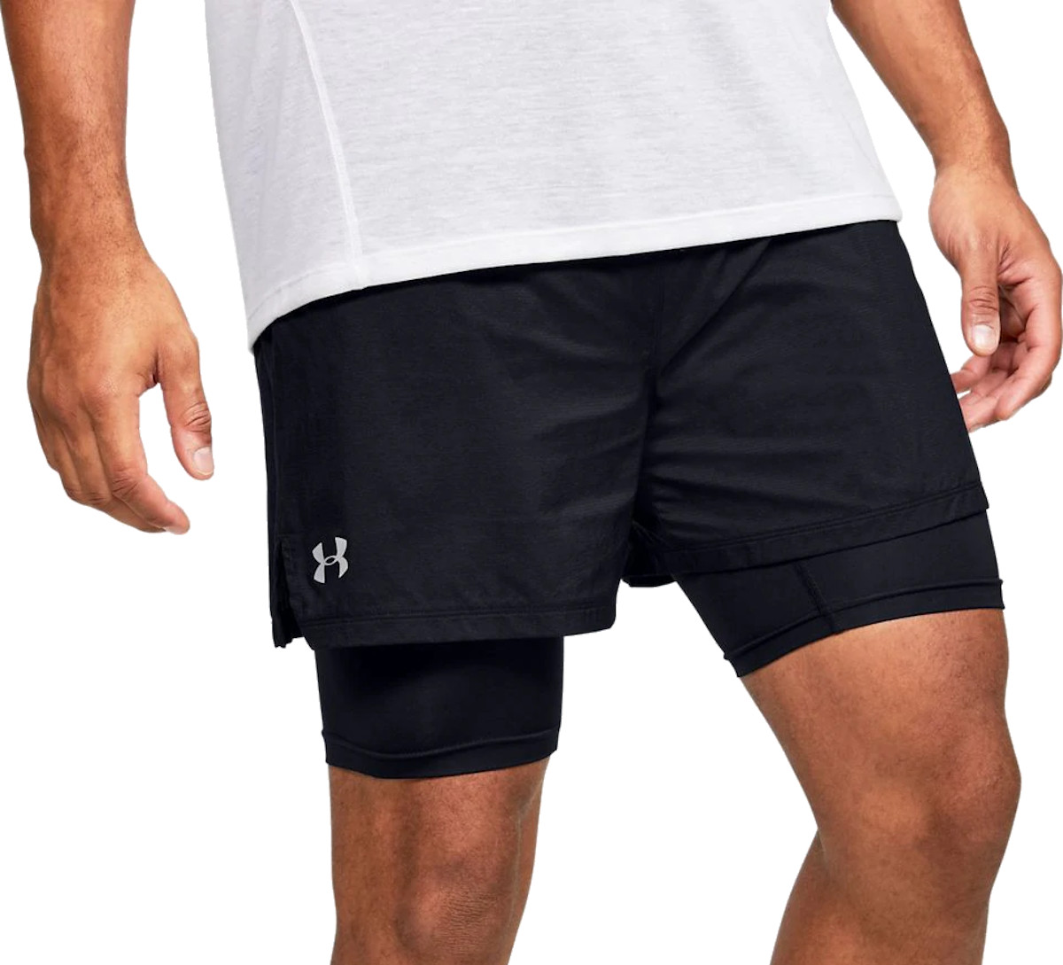Under Armour Men's Ua Qualifier Speedpocket 5'' Shorts in Black for