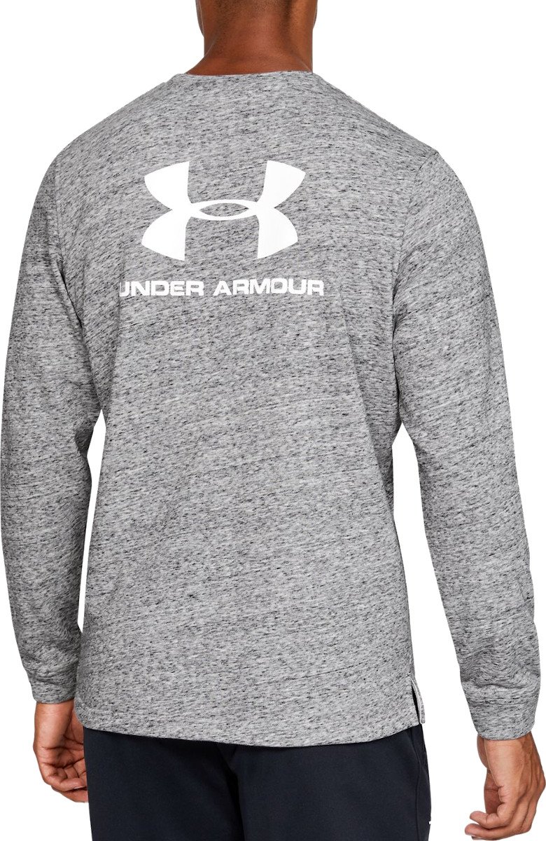 Under Armour Sportstyle Terry Logo Crew Long Sleeve Shirt Pullover 1355629-112 