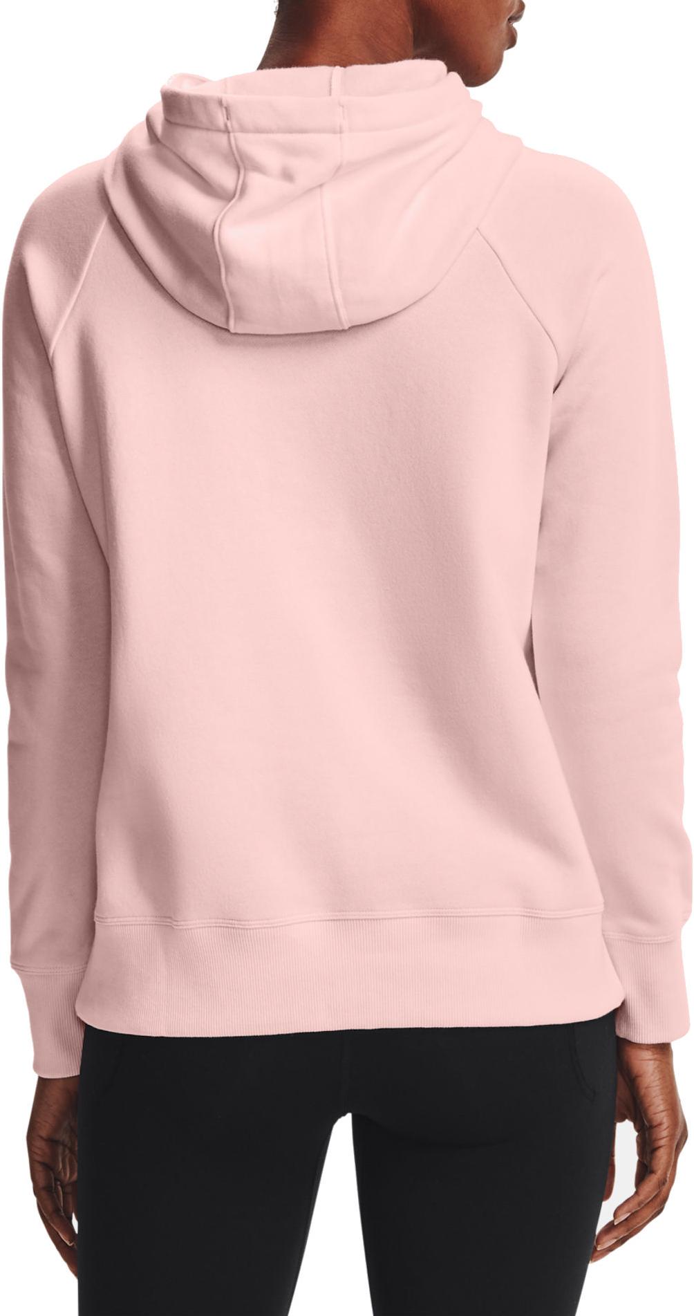 womens pink under armour moletom com capuz