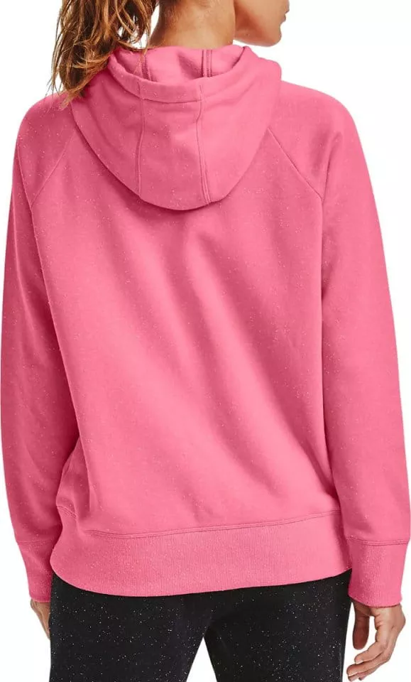 Under Armour Rival Fleece Logo Hoodie in Pink