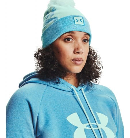under armour logo pom beanie hat