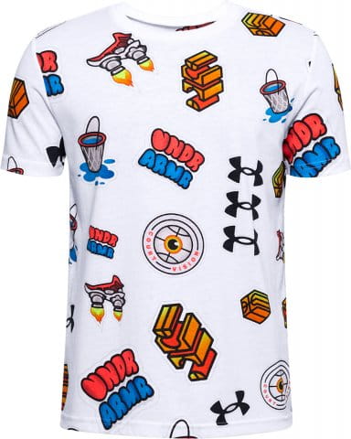 UA HOOPS STICKER TEE