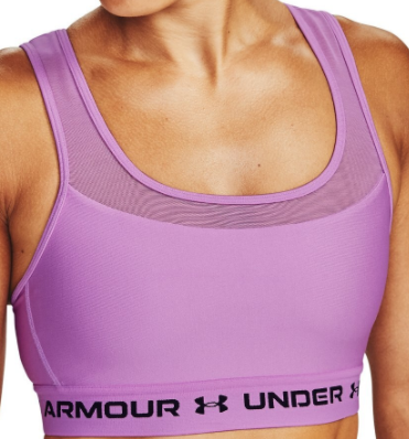 UNDER ARMOUR WOMENS MID CROSSBACK SPORTS BRA SIZE LARGE 1360305